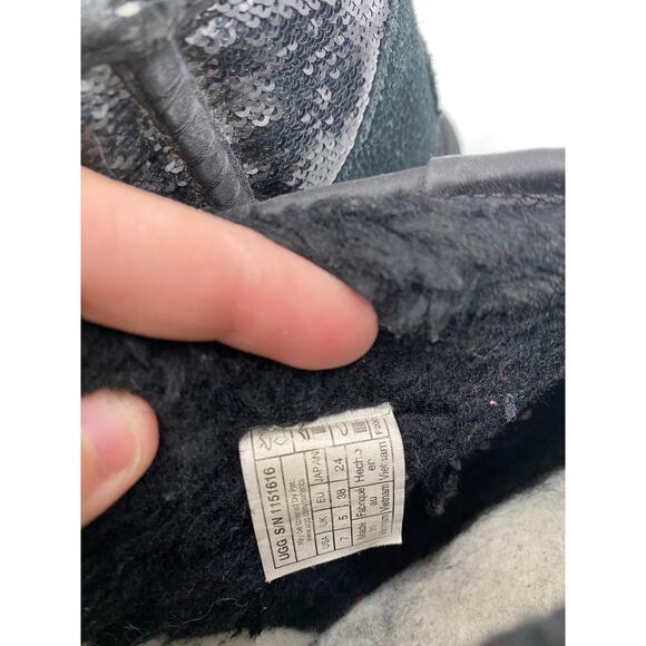 Ugg Ultra mini black sequin boots - Picture 7 of 8